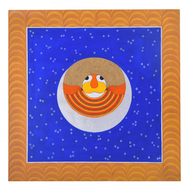 Handmade Pithora Canvas (30×30 cm)