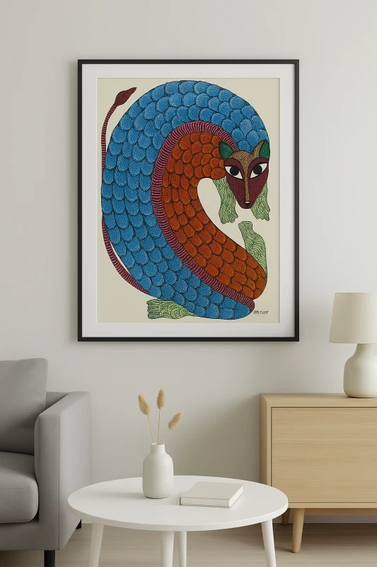 Tribes India Handmade Gond Paper Painting