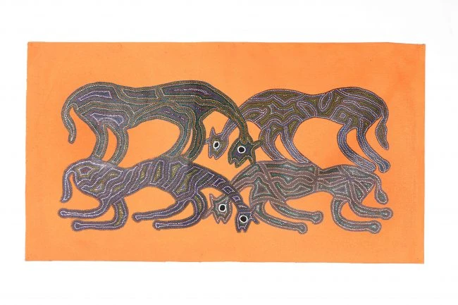 Handmade Multicolor Gond Canvas Painting